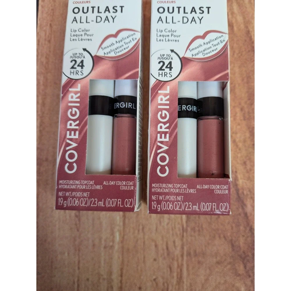 2 Pk Cover Girl Outlast All Day Lipcolor with Top Coat #010 Sugey Girl